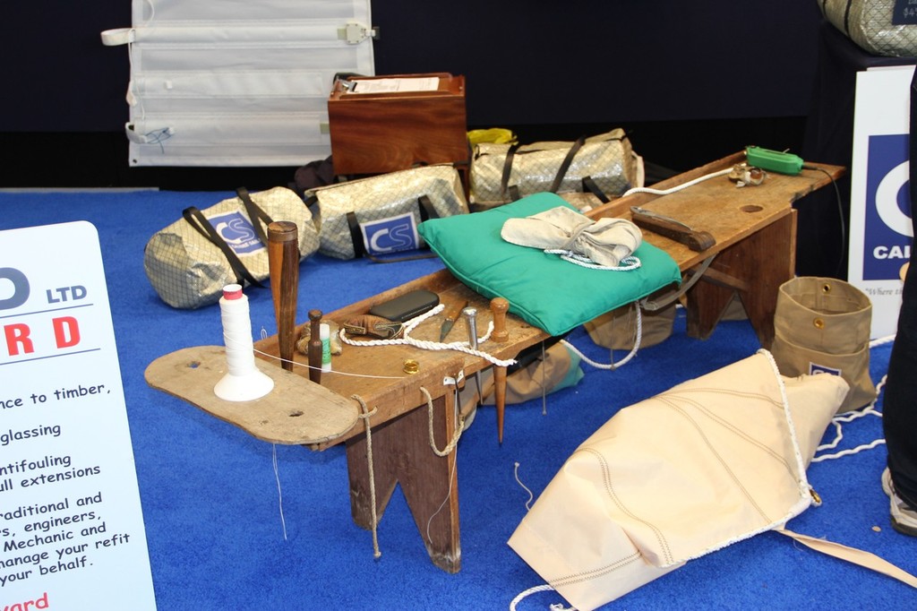 Frank Warnock’s workbench - Auckland International Boat Show, 16 September 2011 © Richard Gladwell www.photosport.co.nz